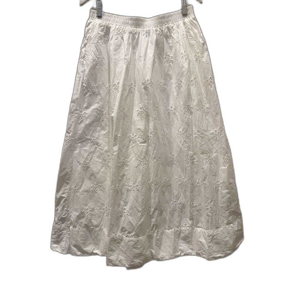A New Day White Floral Skirt - Medium
